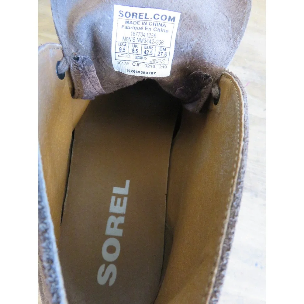 Sorel ACE Chukka Waterproof Brown Suede Boots Mens 9.5‎ NM3442-256